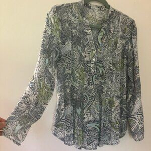 Paisley Rayon Flowy shirt size S